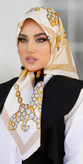 روسری زنانه مجلسی ابریشم توییل قواره 100
