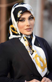 روسری زنانه مجلسی ابریشم توییل قواره 100