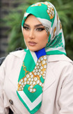 روسری زنانه مجلسی ابریشم توییل قواره 100