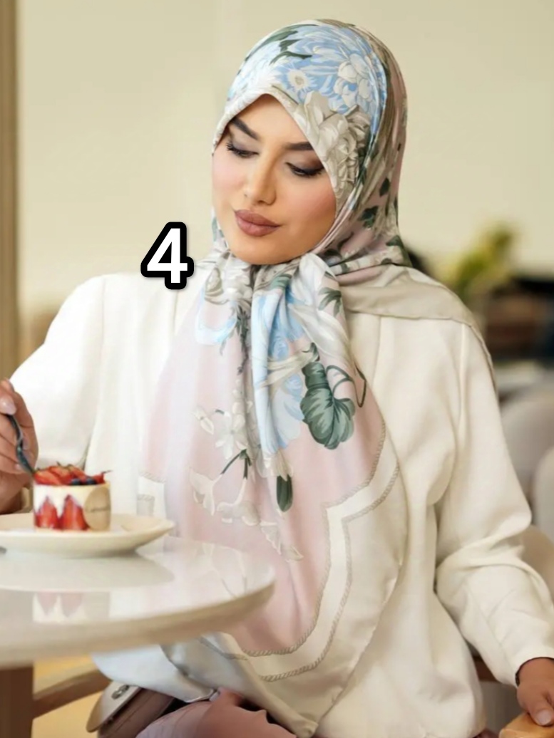 روسری مجلسی زنانه ابریشم ژاکارد قواره بزرگ