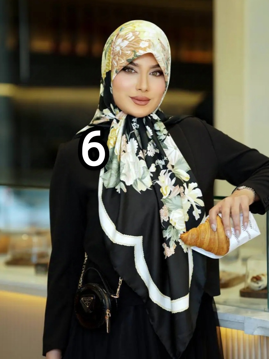 روسری مجلسی زنانه ابریشم ژاکارد قواره 140