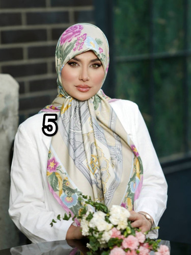 روسری زنانه مجلسی زنانه ابریشم ژاکارد قواره 140