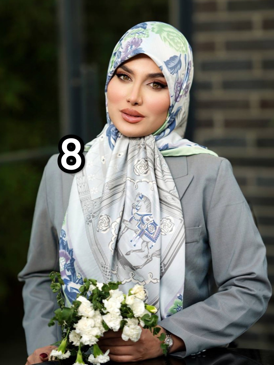 روسری مجلسی زنانه ابریشم ژاکارد قواره 140
