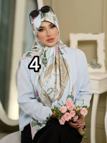روسری مجلسی زنانه ابریشم ژاکارد قواره 140
