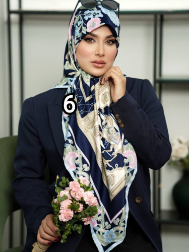 روسری مجلسی زنانه ابریشم ژاکارد قواره 140