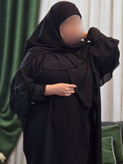 روسری کشدار چیندار ژورژت مشکی ۱۴۰