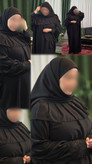 روسری کشدار چیندار ژورژت مشکی ۱۴۰