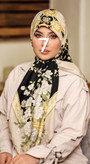 روسری زنانه مجلسی ابریشم توییل قواره 140