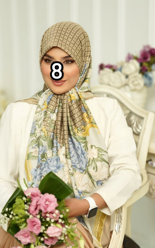 روسری زنانه مجلسی ابریشم توییل قواره 140