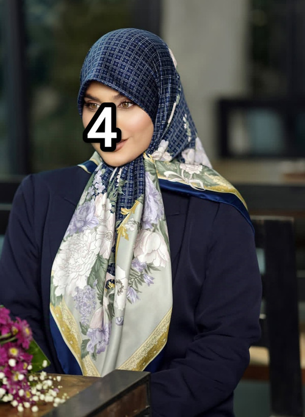 روسری زنانه مجلسی ابریشم توییل قواره 140