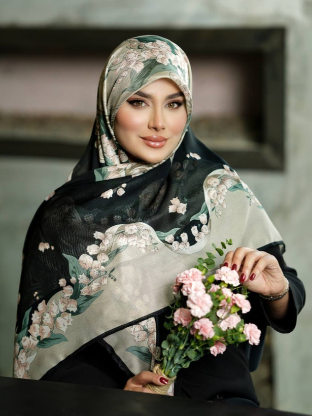روسری نخ کتان تابستان زنانه قواره حدود ۱۴۰