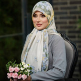 روسری نخ کتان تابستان زنانه قواره حدود ۱۴۰