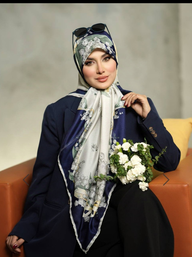 روسری نخ کتان تابستان زنانه قواره حدود ۱۴۰