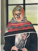 روسری زنانه نخی وال ترک قواره ۱۴۰ دور دست دوز